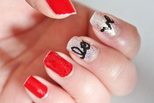 Valentines Day themed nails
